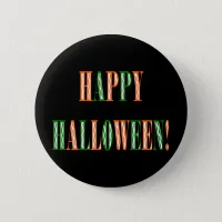 Halloween Festival Text Pinback Button