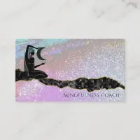 *~* Rainbow Glitter Universe . GODDESS Meditation Business Card