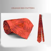 Bright Orange Pattern Neck Tie