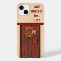 Southwest Chile Wreath on Rustic Red Wood Door  Case-Mate iPhone 14 Plus Case