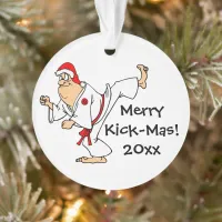 Martial Arts Merry Kick-Mas Christmas Ornament