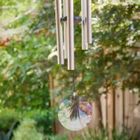 Abstract Rainbow Palm Tree Wind Chime