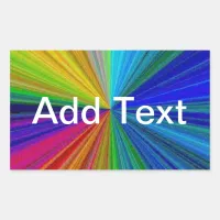 Circular Gradient Rainbow Rectangular Sticker