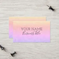 Pastel Pink to Blue Roses Name Business Title, ZEA Calling Card