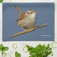 A Curious Bewick's Wren in the Tree Kitchen Towel