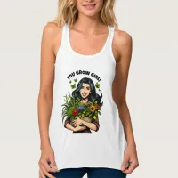 You Grow Girl  | Funny Retro Plant-Lovers Tank Top