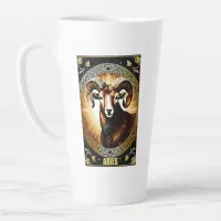 Aries astrology sign latte mug