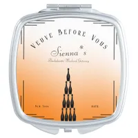 Veuve Before Vows Champagne Tower Bachelorette Compact Mirror