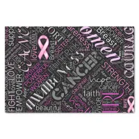 Breast Cancer Awareness Word Cloud ID261 Tissue Paper