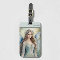 Pink and Blue Ethereal Fairy Luggage Tag