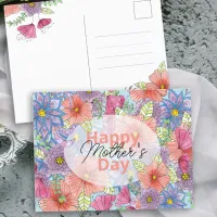 Watercolor Charming Floral Botanical Mother's Day Postcard