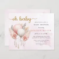 Budget Oh Baby Pink Gold Boho Girl Baby Shower