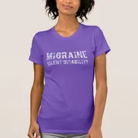 Migraine Silent Disability Awareness in Grunge T-Shirt