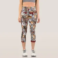 Cool and fun cats collage  capri leggings