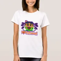 I Love Halloween Haunted House Epic Illustration T-Shirt