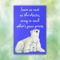 Polar bear mom with her cub | acrylic print