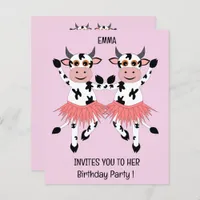 Cute and funny dancing cows - kids birthday 