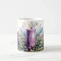 Cottage Purple Candle Christmas