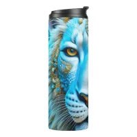 Majestic White and Gold Lion   Thermal Tumbler