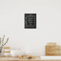 Personalized Christmas Chalkboard Festive Poster