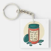 Atheist Religion Pills  Keychain