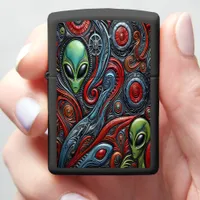 Aliens Engulfed in Cosmic Energy Zippo Lighter