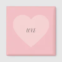 Love Pink Heart Minimalist Design Magnet