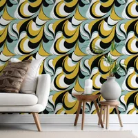 60s 70s Vibe Retro Swirls Abstract Pat#3 ID1069 Wallpaper