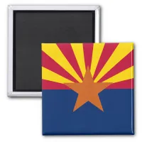 Arizona State Flag Square Magnet