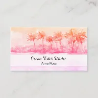 *~*  Palms Ocean Wedding Planner Seashell Yoga Business Card