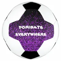 Purple Glitter on Black Dominate Everywhere | Soccer Ball