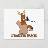 Reindeer Gamer Postcard