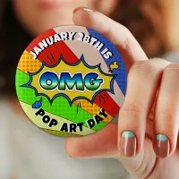 January 28th is Pop Art Day | Holiday Button