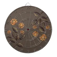 Golden Flowers Dart Board