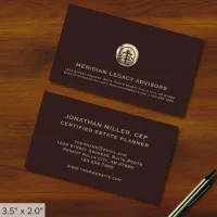 Burgundy Professional Luxury Logo Business Card