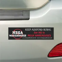 Keep Ashford Rural | No to Mega Warehouses    Car Magnet