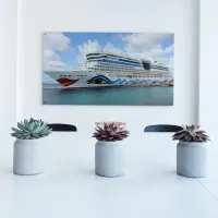 AIDAluna cruise ship anchered off Grenada island Poster