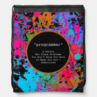 Programmer Gag Gift Colorful Splatter Abstract Art