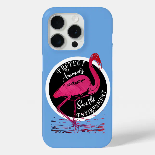 The flamingo guardian iPhone 15 pro case