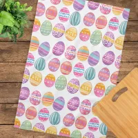 Easter Eggs Colorful Patterned Pretty Kitchen Towel