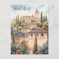 Granada Spain Travel Postcard