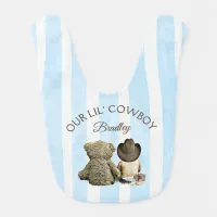 Our Little Cowboy Personalized Bib