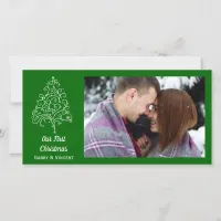 Our First Christmas Green Holiday Card