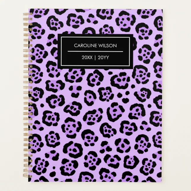 Purple Leopard Pattern⁠ | Custom Name Planner