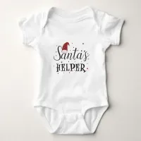 santas helper cute holiday baby bodysuit