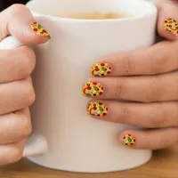 Pizza Lover Fun Minx Nail Art