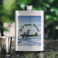 B17 Flying Fortress WWII Bomber Airplane Hip Flask
