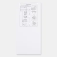 Vintage Architure Design Elements Magnetic Notepad