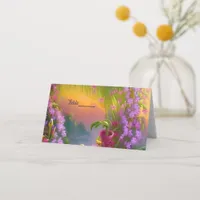 Fantasy landscape, tropic and dreamy - wedding  place card