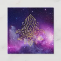 *~* Hamsa Cosmic Galaxy Sacred Nebula Square Business Card